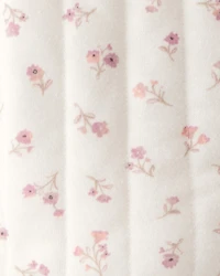 Baby Girl Floral Quilted Sweater - Cream