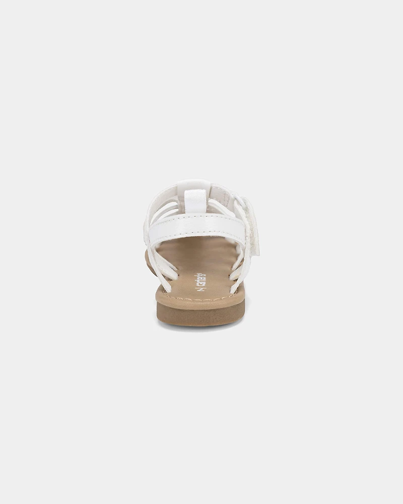 Toddler Girl Floral Sandals - White