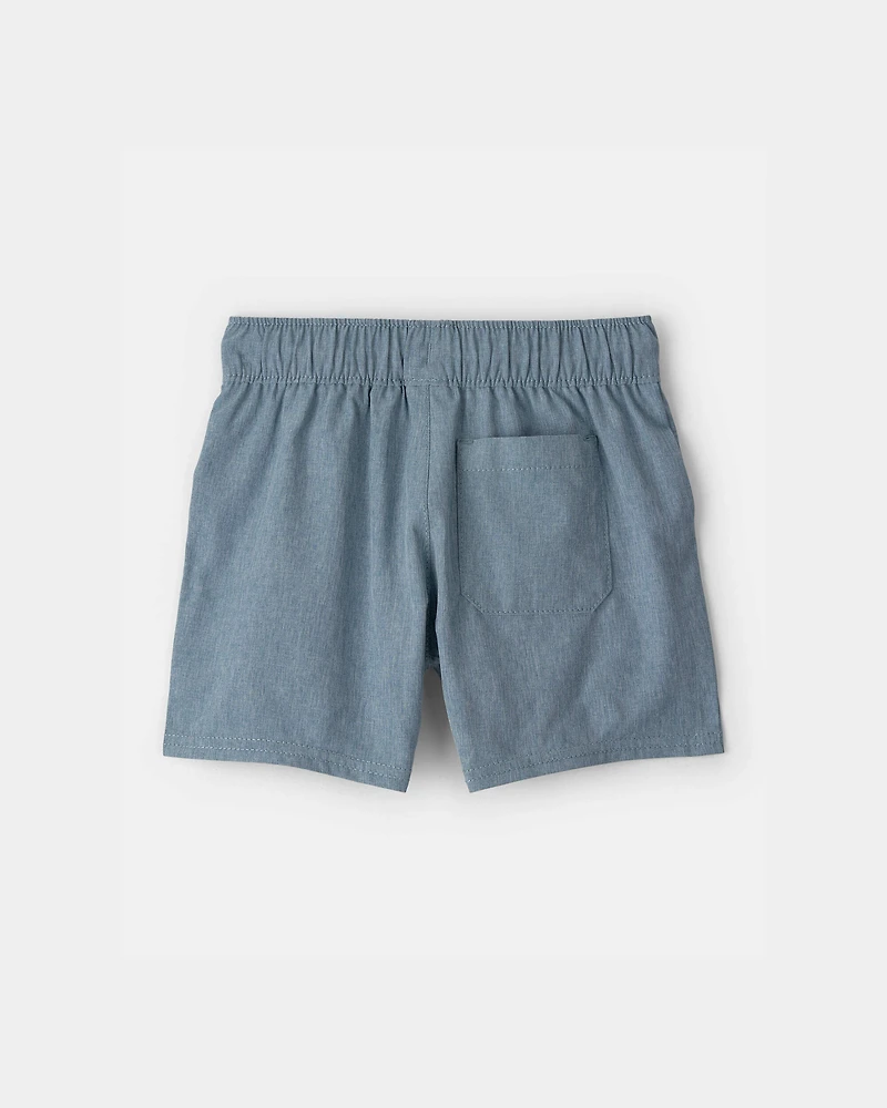 Toddler Boy Woven Pocket Shorts - Blue