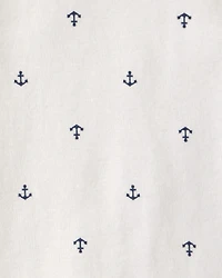 Baby Boy 3-Piece Anchor Polo Outfit Set - Red/Blue/White