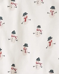 Toddler Organic Cotton Snowman Print Pajamas