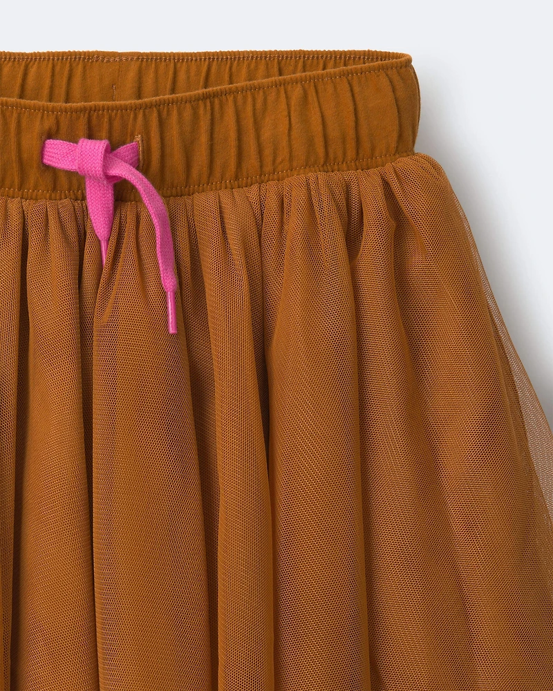 Toddler Girl Avenue Twirl™ Mini Skirt with Tulle - Golden Yellow