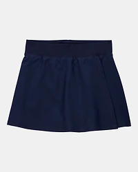 Kid 2-Pack Poplin Stretch Uniform Skorts - Navy