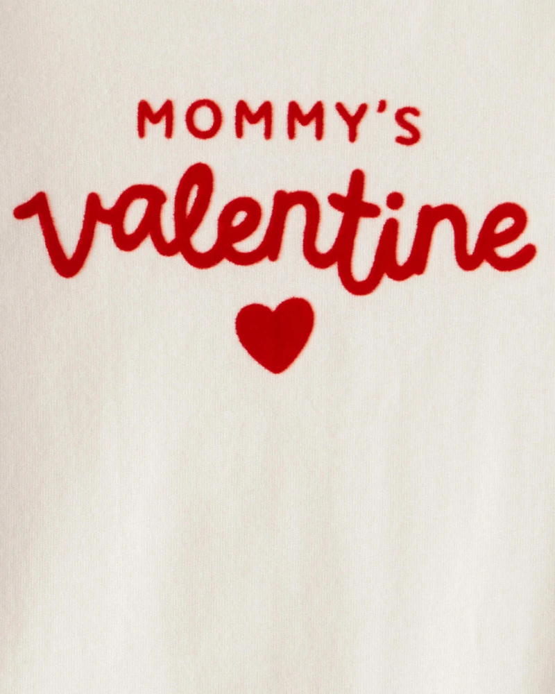 Baby Boy Mommy's Valentine Long-Sleeve Graphic Bodysuit - Cream
