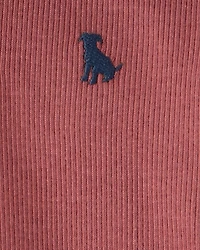 Baby 2-Piece Hooded Dog Long-Sleeve Bodysuit Pant Set - Red