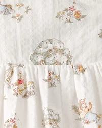 Baby Girl Disney© Winnie the Pooh Sleeveless Dress with Bows - White