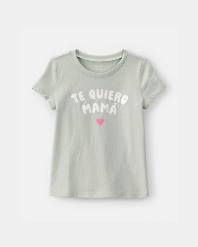 Toddler Girl 'Te Quiero Mamá' Graphic Tee - Green