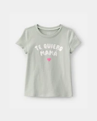 Toddler Girl 'Te Quiero Mamá' Graphic Tee - Green