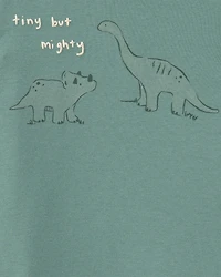 Baby Boy 4-Piece Dinosaur Outfit Set - Green/Ivory