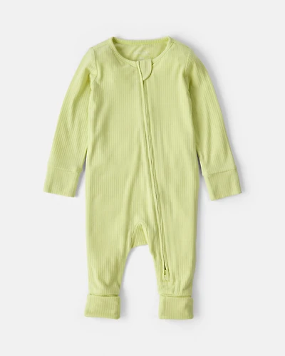 Baby PurelySoft™ 2-Way Zip Sleep & Play Pajamas - Green