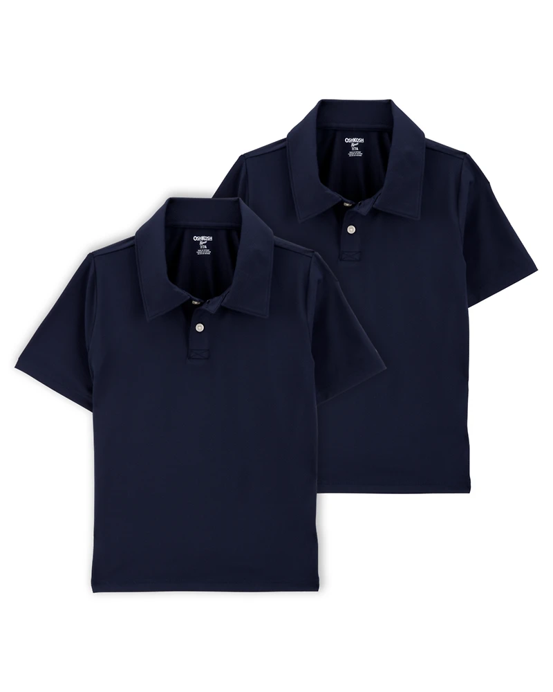 Kid -Pack Active Uniform Polo Shirts in Moisture Wicking BeCool™ Fabric