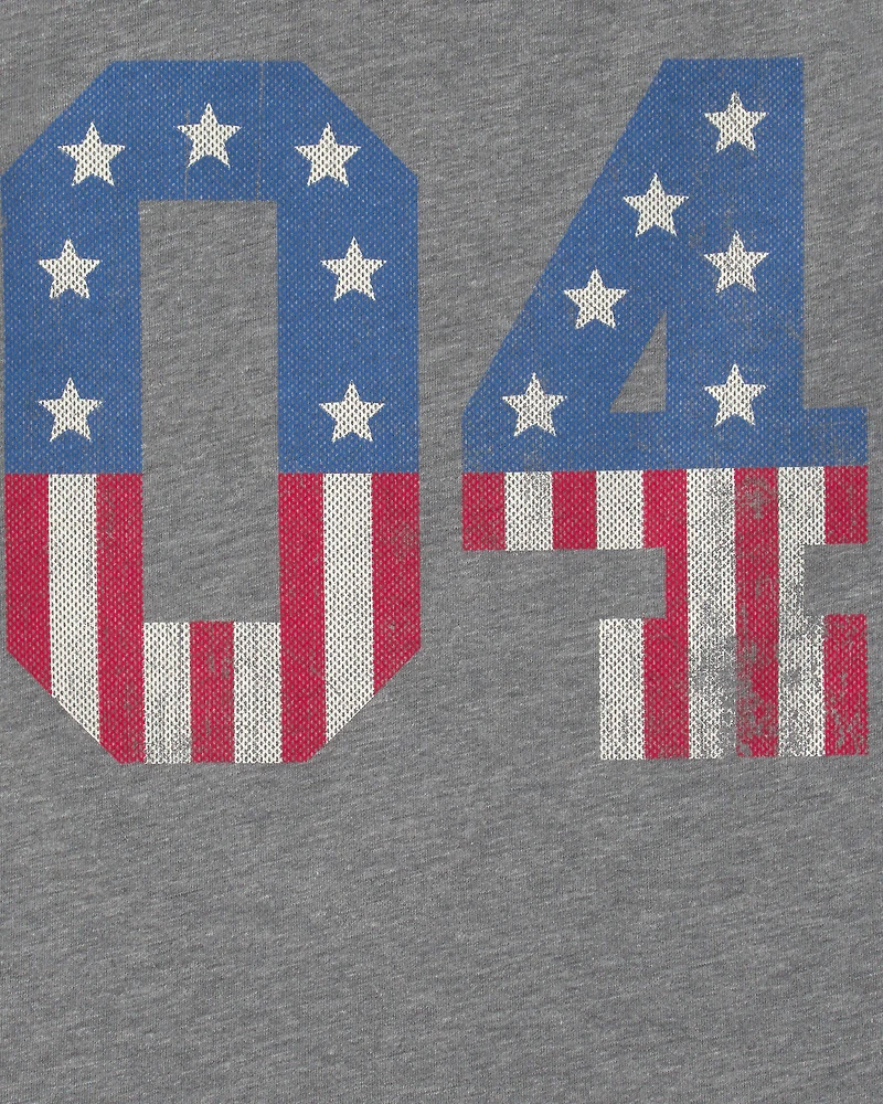 Boys Fourth of July Graphic Tank - Grey