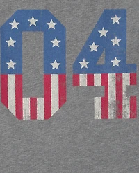 Boys Fourth of July Graphic Tank - Grey