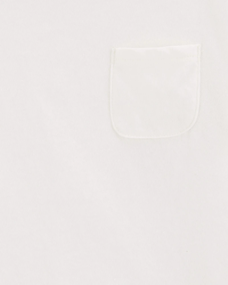 Girls Short-Sleeve Pocket Tee - White