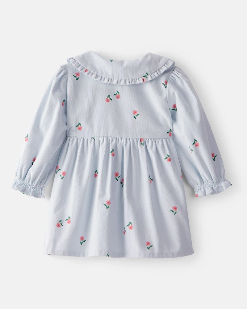 Baby Girl Corduroy Dress - Grey