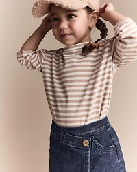 Toddler Girl Asymmetrical Denim Skirt - Blue