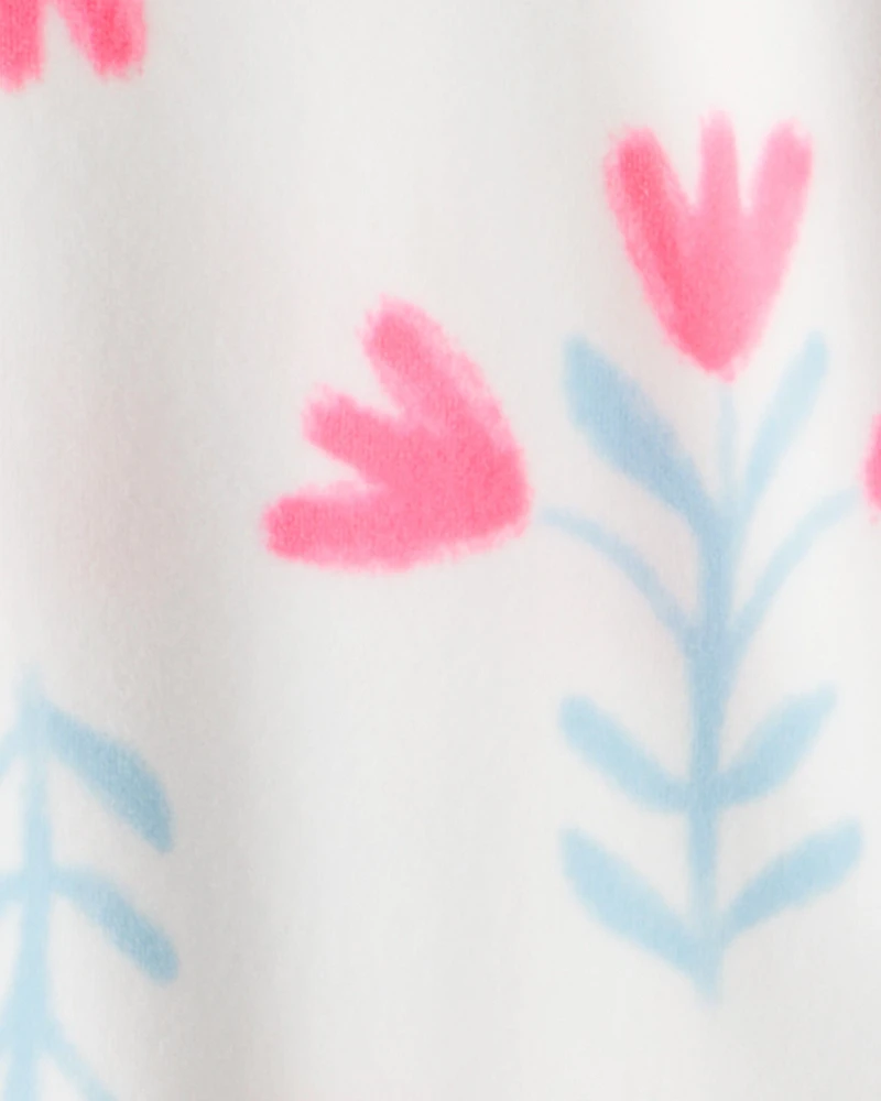 Toddler Girl Floral DreamPlush Snug Fit 1-Piece Pajamas