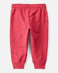 Baby Boy Baseball French Terry Jogger - Red