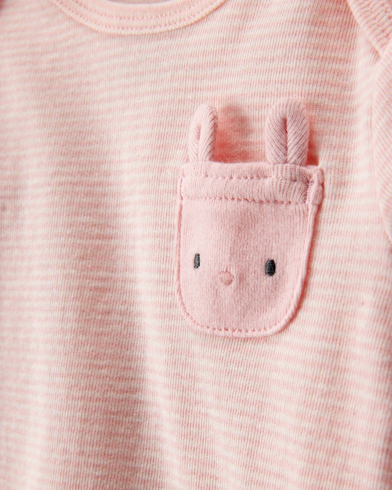 Baby 4-Piece Bunny Outfit Set - Pink/White