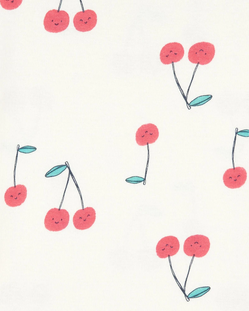 Toddler Girl 4-Piece Cherry Cotton Pajamas