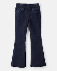 Girls Mid-Rise Denim Pull-On Bootcut Jeans - Blue