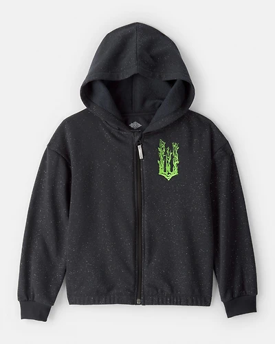 Girls Wicked Elphaba Sparkle Hoodie - Black