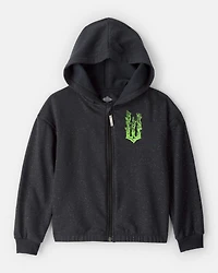 Girls Wicked Elphaba Sparkle Hoodie - Black