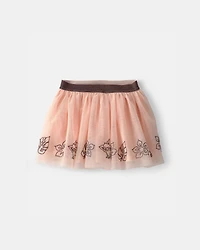 Toddler Girl Disney© Moana Glitter Tulle  Skort - Orange