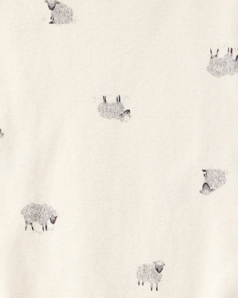 Baby Boy 3-Piece Striped Sheep Print Long-Sleeve Bodysuits & Pant Set - White/Black