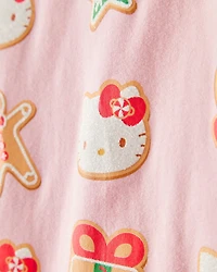 Girls Christmas Hello Kitty® Long-Sleeve Graphic Tee - Pink