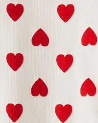 Baby Organic Cotton Pajamas in Forever Hearts Print
