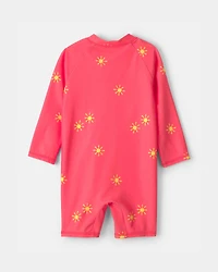 Baby Boy 1-Piece Sun Swimsuit Rashguard - Orange