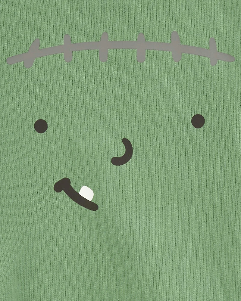 Baby 2-Piece Halloween Frankenstein Outfit Set - Green/Black