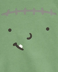 Baby 2-Piece Halloween Frankenstein Outfit Set - Green/Black