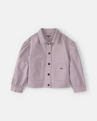 Girls Twill Bomber Jacket - Purple
