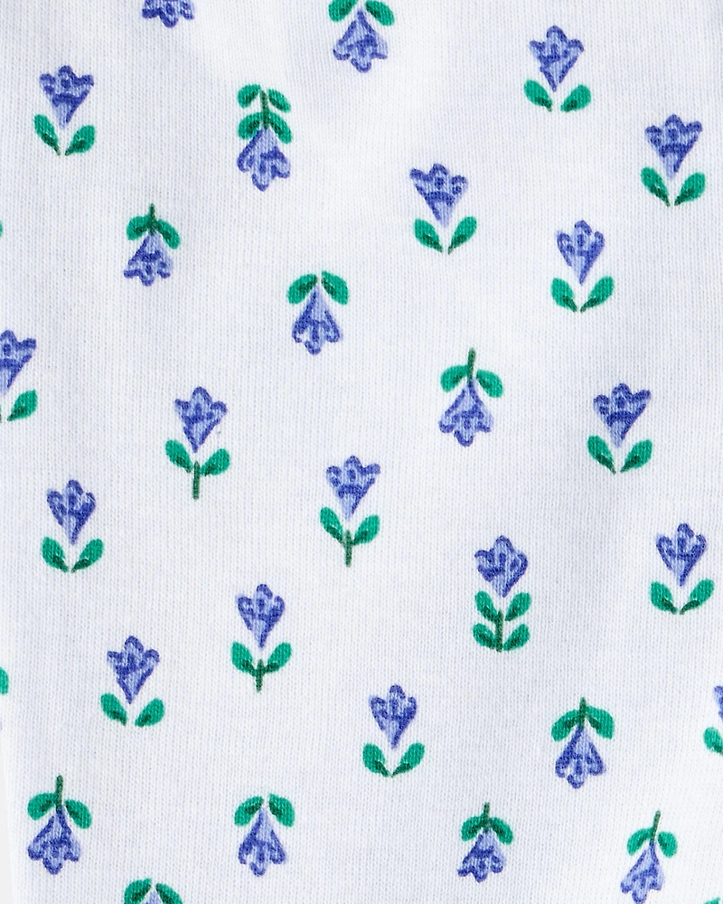 Baby 2-Pack Floral Pull-On Pants - Grey/Blue