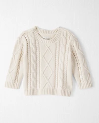 Baby Organic Cotton Cable Knit Sweater