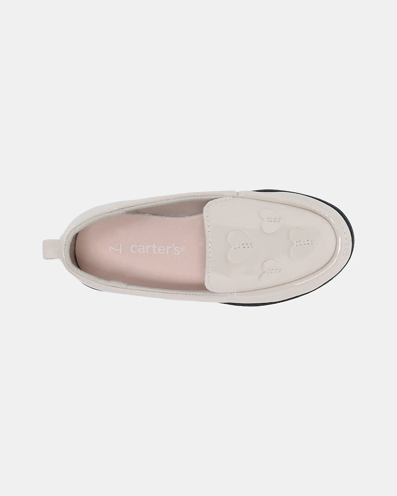 Toddler Girl Heart Dress Shoes - Cream