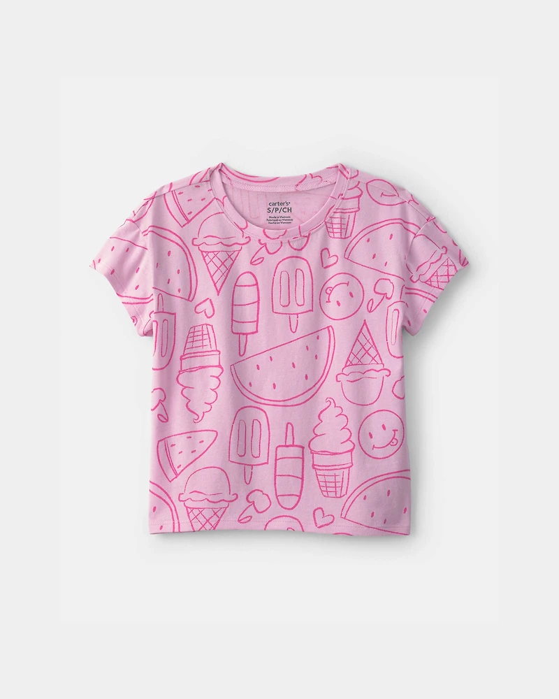 Girls Summer Treats Top - Pink