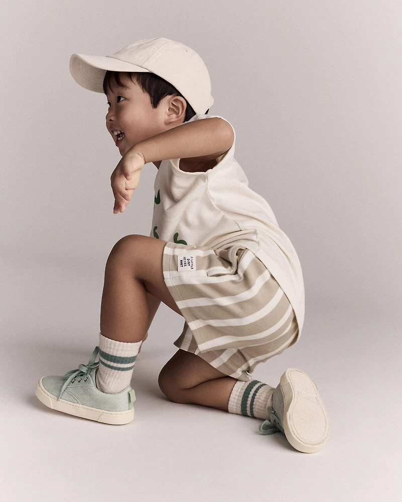 Toddler Boy City Park™ Shorts in Stripes - Khaki/Cream