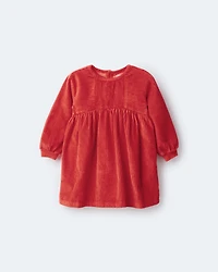 Toddler Girl Long-Sleeve Corduroy Dress - Orange