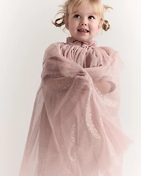 Toddler Girl Confetti Dress Up Cape - Light Pink