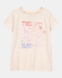 Kid Magic Is Real Short-Sleeve Graphic Tee - Ivory