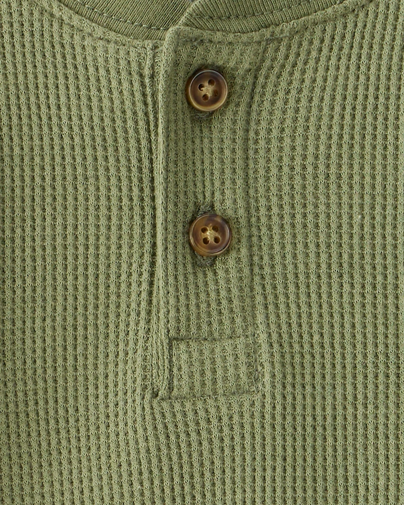 Baby Boy Long-Sleeve Henley T-Shirt - Green