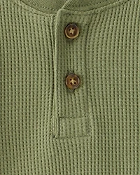 Baby Boy Long-Sleeve Henley T-Shirt - Green