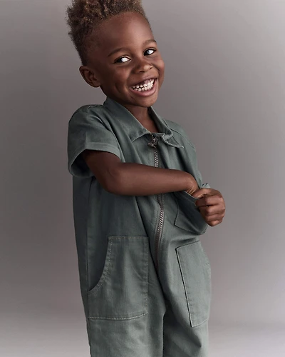 Toddler Day Out™ Cropped Jumpsuit - Green