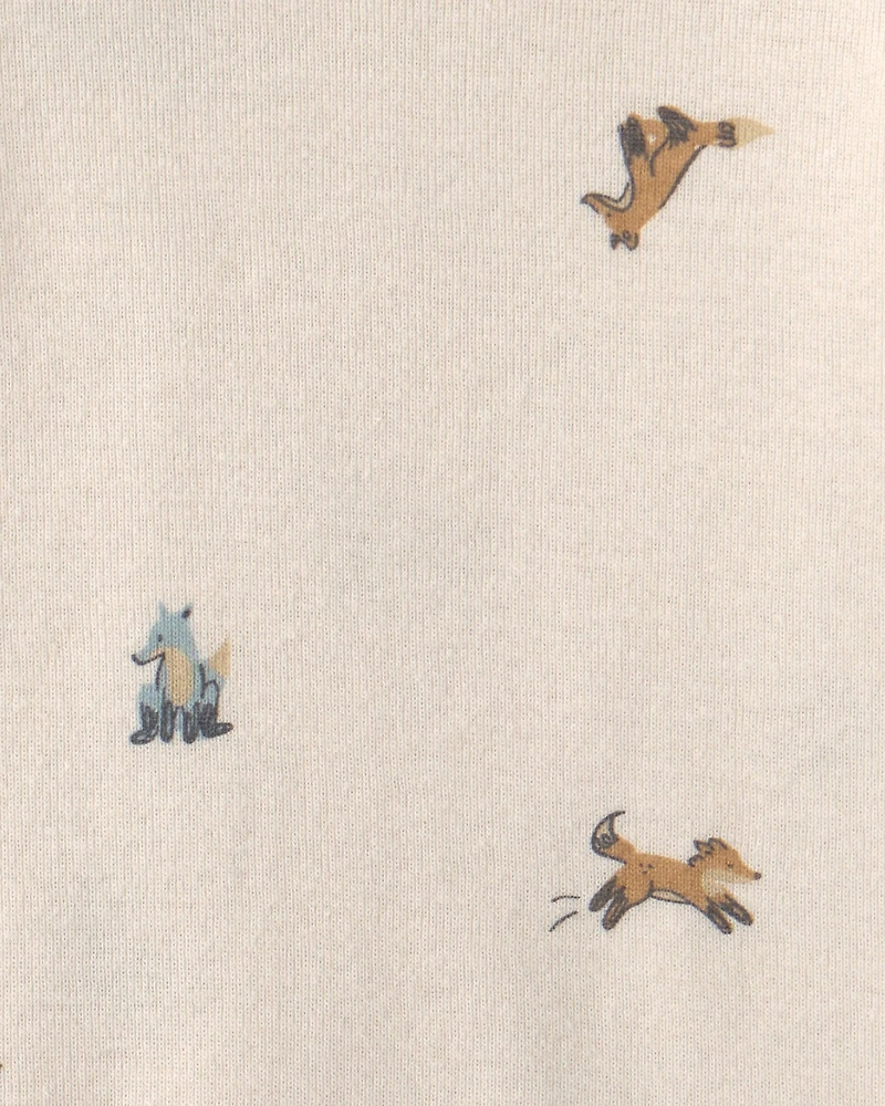 Baby Boy 3-Piece Fox Teddy Fleece Layering Set - Blue