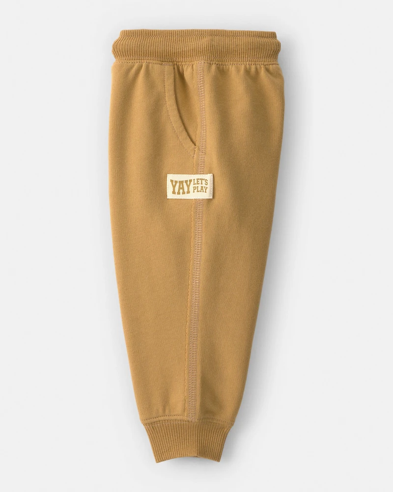 Baby Boy French Terry Joggers - Brown