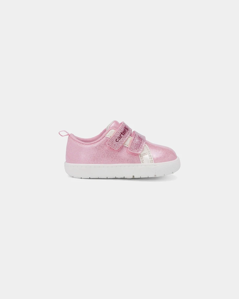 Baby Girl Every Step® First Walker Shimmer Sneakers - Pink