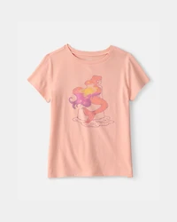 Girls Mermaid Graphic Tee - Coral